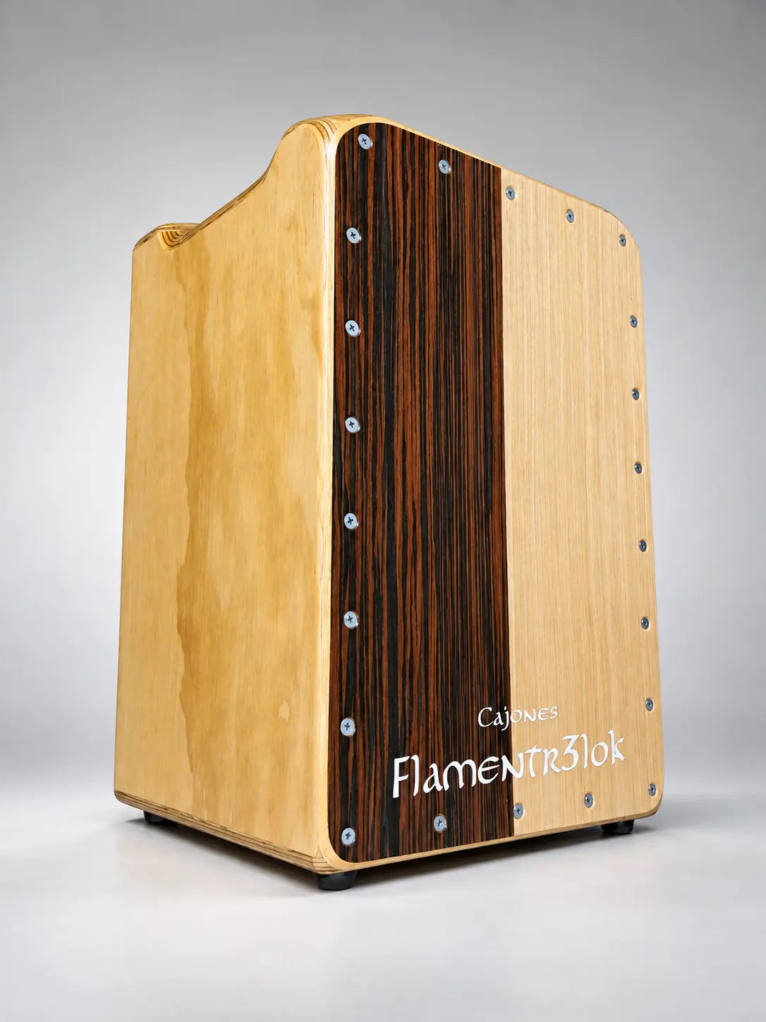 Cajón Rumba/Festejo Montura Ebano Maple Flamentr3lok