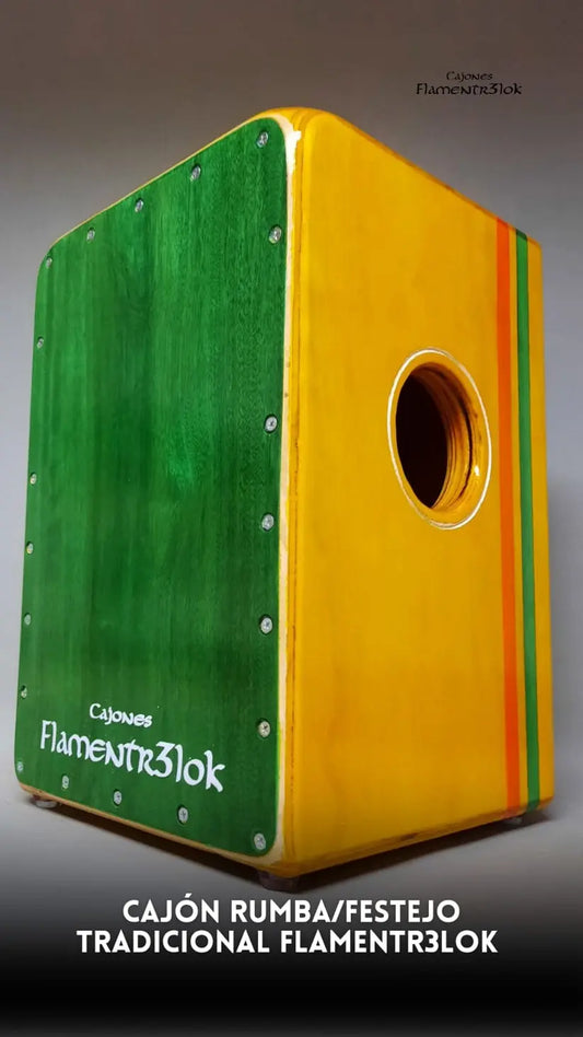 Cajón Rumba/Festejo Tradicional Flamentr3lok cajón artesanal de percusión
