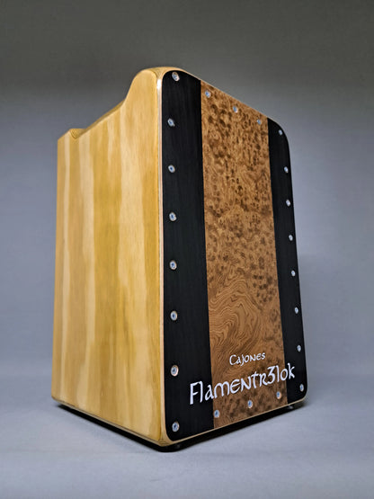 Cajón Flamenco Profesional Montura Madera Brava cajón artesanal de percusión
