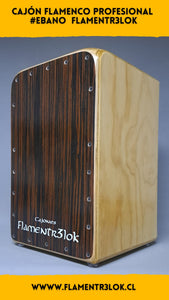 Cajón Flamenco Profesional Ébano Flamentr3lok
