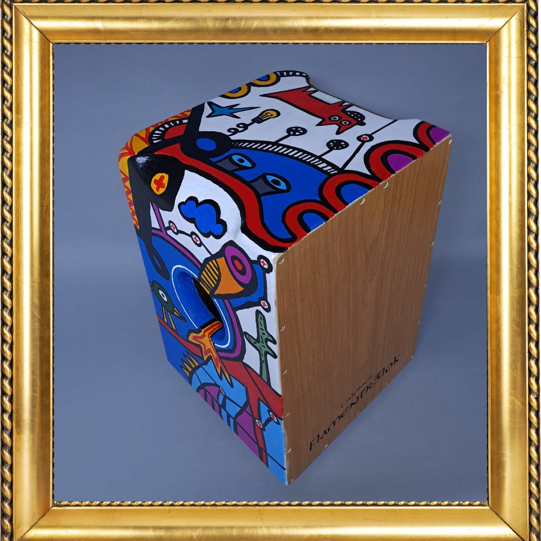 Cajón Rumba/Festejo Montura Personalizado Flamentr3lok