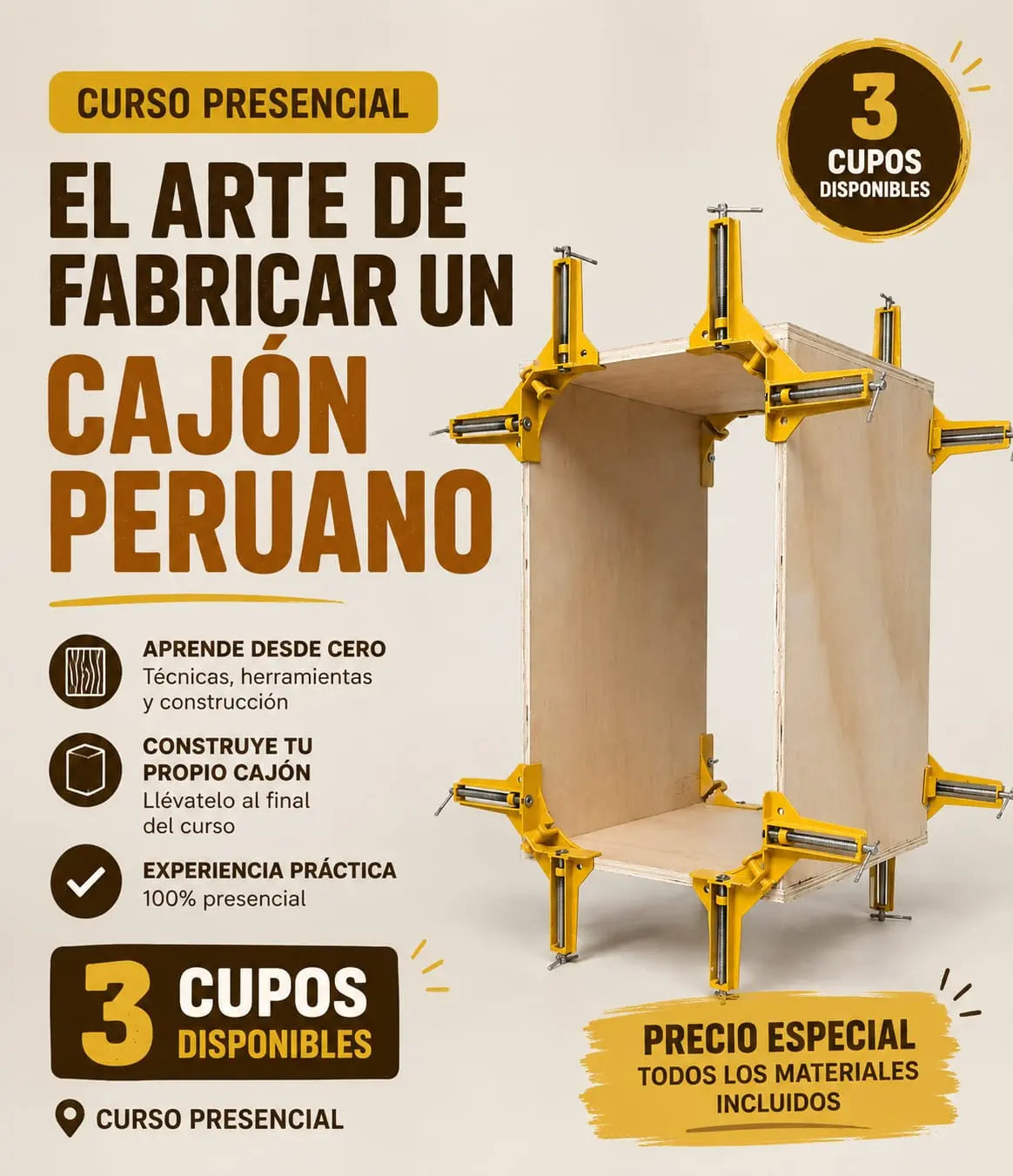 Taller de Fabricación Cajón Peruano  - Presencial